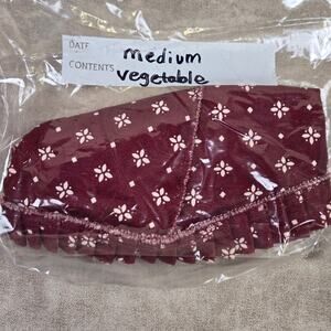 Longaberger Traditional Red Medium Vegetable Liner